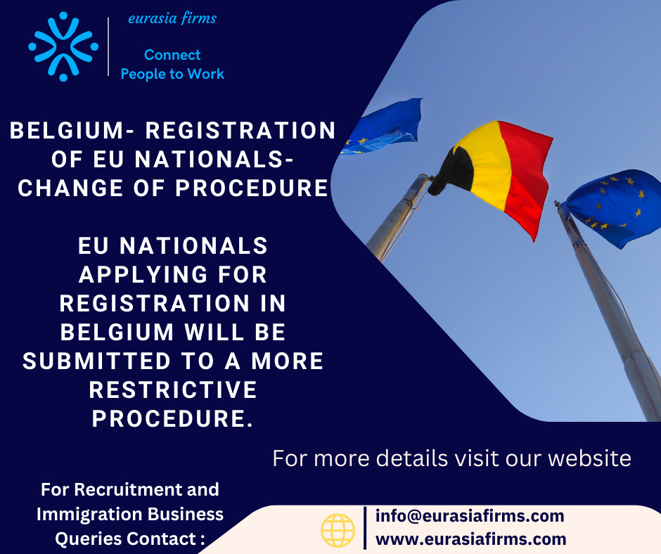 Change in Procedure for Registration of EU Nationals in Belgium