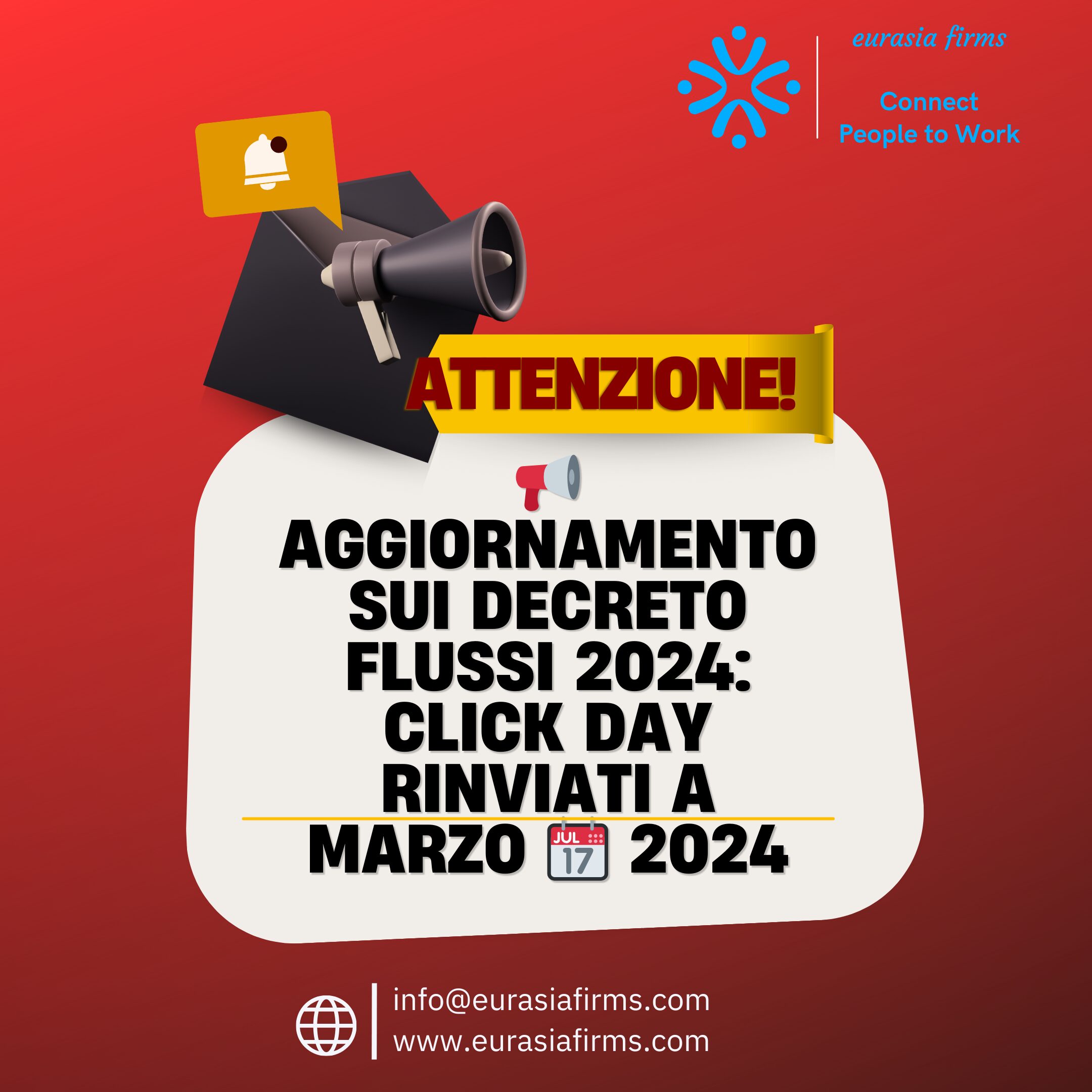 🇮🇹 Italia Rinvio clickday Decreto Flussi : Gazzetta Ufficiale 2024